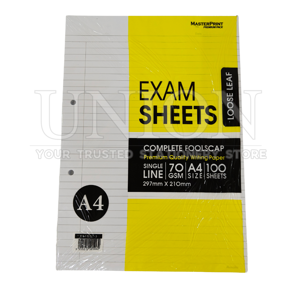 Masterprint ES1007 A4 Exam Sheets 70gsm