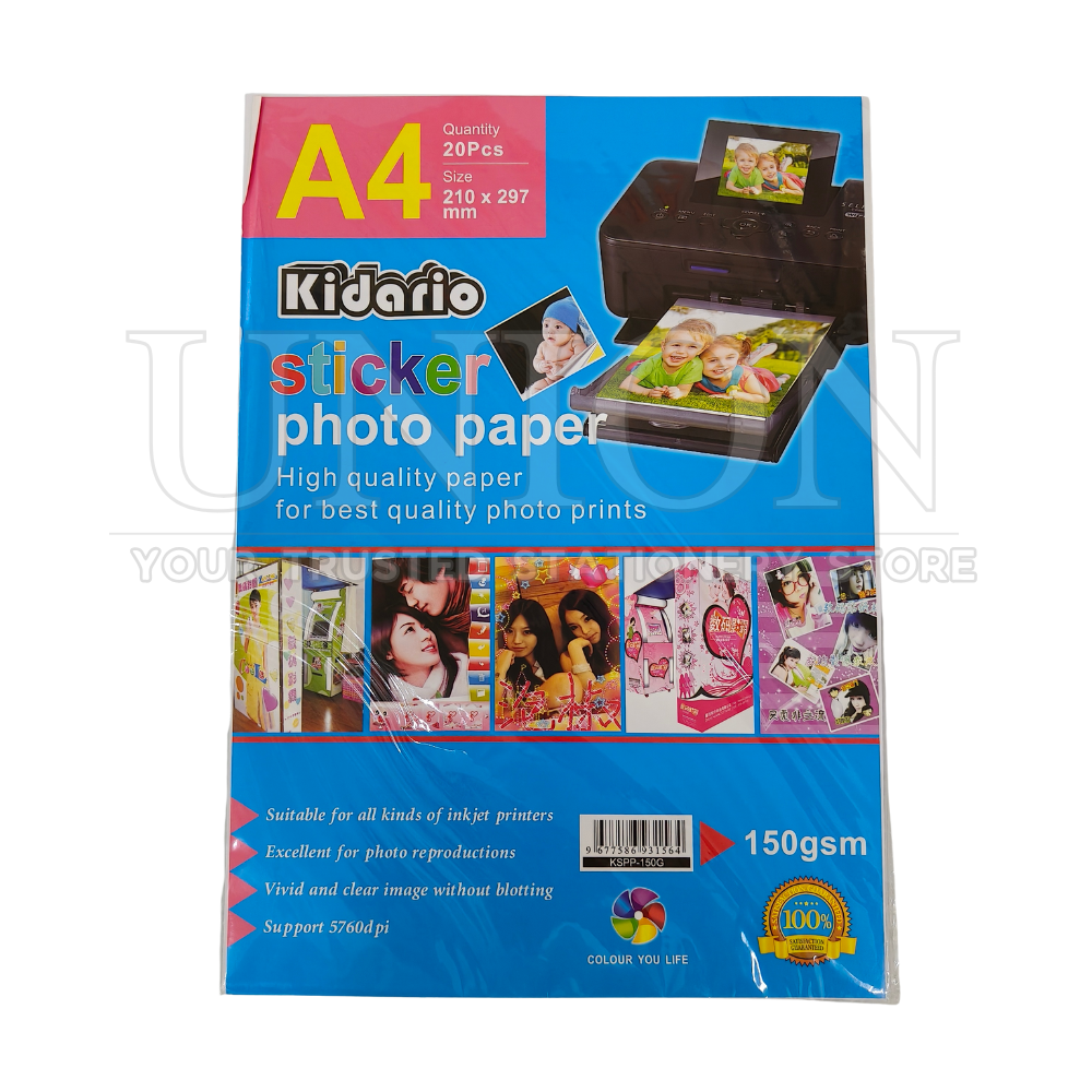Kidario A4 Sticker Paper 150gsm