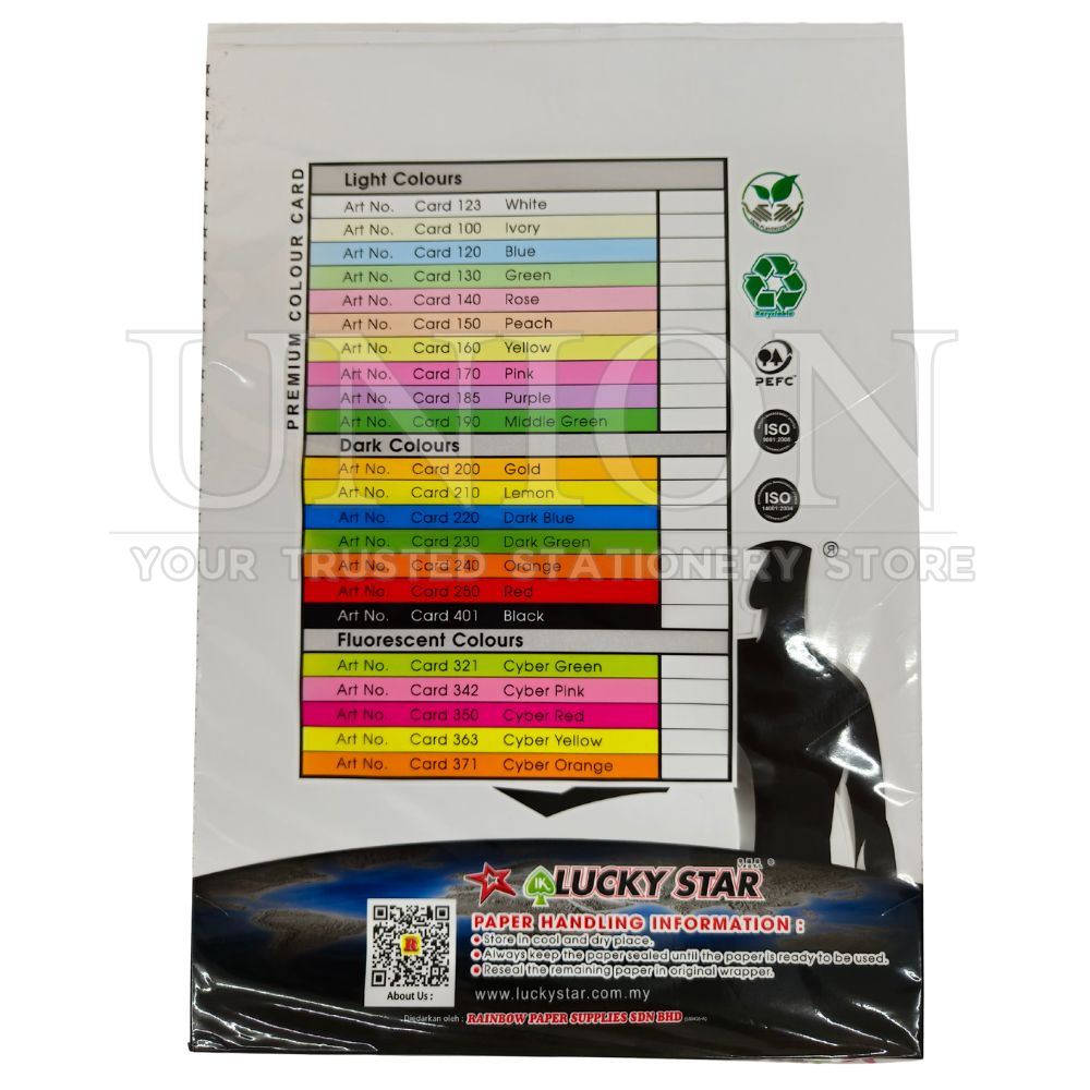 IK 160GSM 3 Sheet Card Light Colour - Image 2