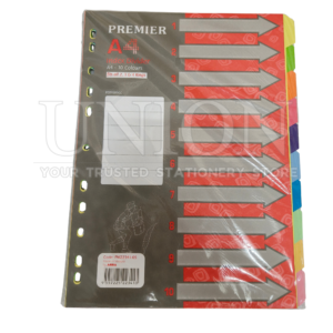 Abba A4 Index Divider 10 Colour